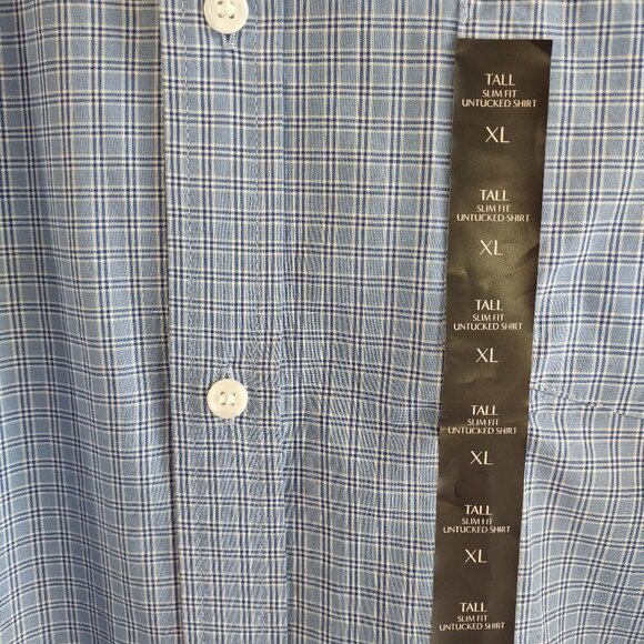 🆕 Banana Republic Slim Fit UnTucked Long Sleeve Men's Shirt  Size XL Tall - Picture 10 of 10